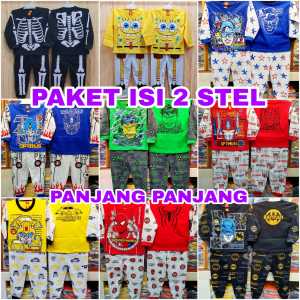 PAKET ISI 2 STELAN ANAK TANGAN PANJANG CELANA PANJANG UNTUK 1 SAMPAI 9 TAHUN TERBARU / STELAN PP ANAK TERLARIS