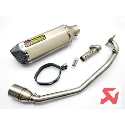 Exhaust Honda ADV160 Akrapovic Long Ekzos Full System Tabung Muffler Stainless Steel ADV 160 Motor Accessories Visor