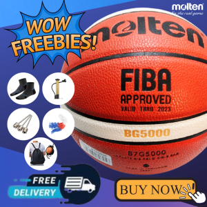 Moltens BG5000 Category 7 PU Leather Material Basketball Ball Official Match Indoor/Outdoor