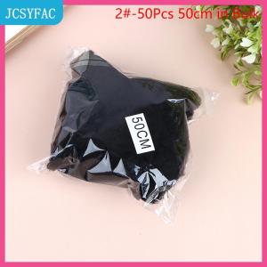 JCSYFAC 50 cái tóc Net Đen đàn hồi bó tóc vô hình hairnet lưới Bun tóc Net 30 50 60cm Phụ kiện tóc