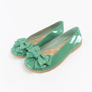 Sepatu Flat Shoes Wanita Jelly Pita Polka Terbaru Slip On Karet Fashion Style Kekinian COD SPT-84