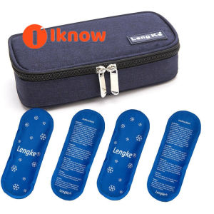 I know Insulin Cooler travel case diabetic medication cooler with 4 ice packs and insulation liner