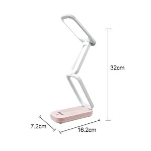 Foldable Solar Desk Lamp Type C Rechargeable LED Reading Light 3 Brightness Levels Dimmable Eye Caring Table Lamp for Kids Study Bedroom Travel Portable Emergency Use Lighting