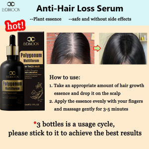 Hair Growth Serum Oil Anti Hair Loss Treatment Polygonum Multiflorum Essence Thick Hair Regrowth For Men Women Balding Thinning Hairline Receding Stress Hair Fall Scalp Care Natural Herbal Ginger Ginseng Angelica Black Sesame Seeds Prevent Baldness Stop