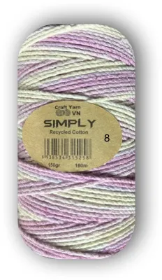 Sợi SIMPLY LOANG Craft Yarn VN móc túi xách túi tote mũ nón lên dáng cứng cáp chắc chắn màu sắc độc lạ (Đủ bảng màu)