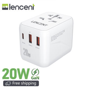 Lencent Gan III 65W/100W/120W Bộ điều hợp du lịch Universal Bộ sạc quốc tế với 2 cổng USB & 3 bộ sạc nhanh USB-C PD Bộ sạc tường trên toàn thế giới với bộ sạc nhanh loại C cho iPhone Samsung máy tính xách tay loại A/C/G/I