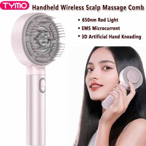 TYMO HC132P Handheld Wireless Wet Dry Dual Use 650nm Red Light Microcurrent Hair Massage Comb