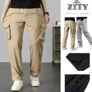 ZITY Linen Loose Fit Pants for Men Breathable Elastic Waist Summer Streetwear Relaxed Trousers