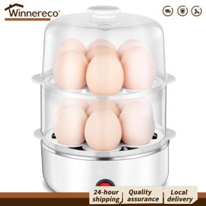【Winnereco】 เครื่องทำไข่ต้มไฟฟ้าสแตนเลสพร้อมระบบตัดไฟอัตโนมัติและพื้นผิวทำความสะอาดง่าย สำหรับอาหารเช้าในครัวเรือน