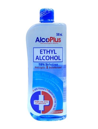 AlcoPlus 70% Ethyl Alcohol Antisecptic Disinfectant With Germ Defense ...