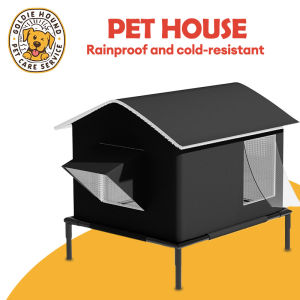 Elevated Pet House-Bed Moisture-Proof and Cold-Proof House Cat and Dog Nest Weatherproof for Indoor or Outdoor Use Fits Small or Medium Pets