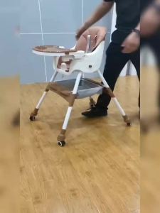 Kid High Chair Baby Chair For Eating Baby High Chair Baby Feeding Chair Foldable Portable Home Use Adjustable Height Universal