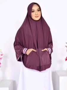 PROMOSI Hijab saku tangan panjang jersey hijab saku lengan panjang jilbab jumbo rempel hijab kenan