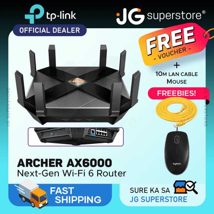 TP-Link Archer AX6000 Dual Band Next-Gen MU-MIMO Wi-Fi 6 Router with 2 ...