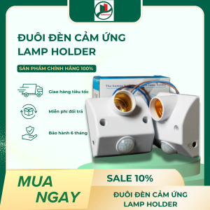 Đuôi đèn cảm ứng Lamp Holder đui đèn cảm ứng cảm biến chuyển động radar tự động bật tắt