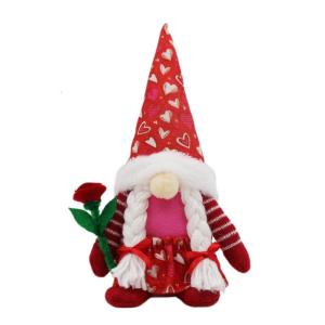 Valentines Day Decoration Love Heart Swedish Tomtes Gnomes Elf Plush Dolls Ornament Weddings Party Tabletop Figurine