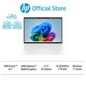 HP OmniBook 7 Aero Next Gen AI PC 13" Laptop | Ryzen 7 | AMD Radeon 860M | Ryzen AI 50 NPU TOPS | IPS 1920x1200 | Win11