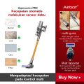 Airbot Hypersonics Pro Cordless Vacuum Cleaner handheld 2 in 1 Daya Hisap Kuat Brush Layar tampilan LED deteksi cerdas  Penyedot Debu serbaguna. 