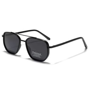 AU Mens semi-metal square frame sunglasses TR90 Reflective lenses 2025 New stylish retro sunglasses for women directly from the manufacturer