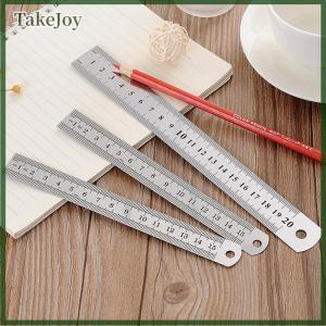 TakeJoy 15-30cm Stainless Steel Metal Straight Ruler Tool Double Sided Measuring Tool
