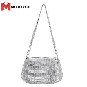 MOJOYCE Rhinestones Evening Clutch Shiny Dinner Party Women Shoulder Purse Handbags
