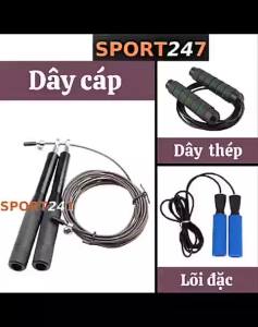 Dây nhảy thể lực giảm cân tại nhà dây nhảy tập YOGA thể dục lõi cáp - thép - hợp kim cao cấp .