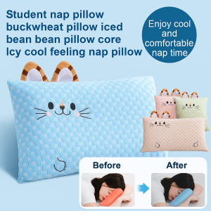 Summer cool student pillow cool baby pillow buckwheat pillow student nap pillow cute animal shape pillow cool and comfortable