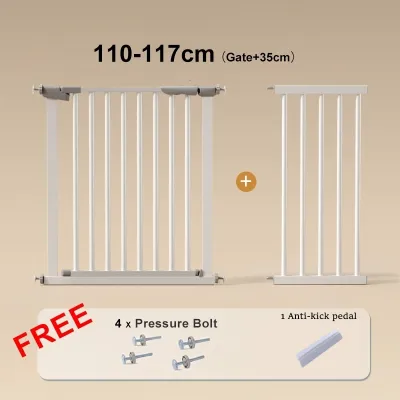 PAPAPET Pet door Thicked Gate for Baby Safety 68-117CM Dog Door Barrier Stair Gate for Kids Door Fence for Dog Pet Gate