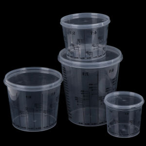 LEI Plastic Paint Mixing Cup PP Hard Plastic Tune Paint Cup with Cover
