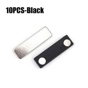【Local delivery】 10pcs Magnetic Name Tags Plate Badge Metal Fastener ID Card Durable Attachment Holder for School ZJJ-Magnetic-Tag