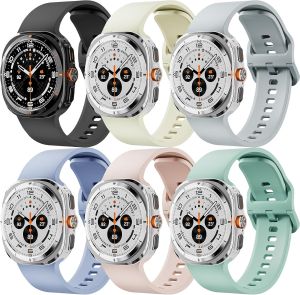Sport Silicone Band for Samsung Galaxy Watch Ultra Bands 47mm for Men Women Soft Breathable Waterproof Rubber Replacement Strap for Samsung Galaxy Ultra 2(2025)/Ultra(2024) Watch Band 47mm