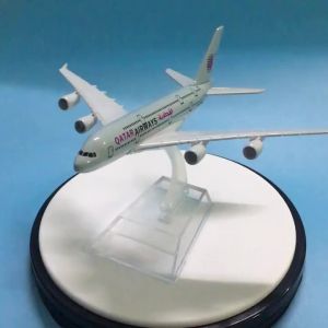 JASON TUTU 16cm Plane Model Airplane Model QATAR Airways Airbus A380 Aircraft Model 1:400 Diecast Metal Airplanes Plane Toy