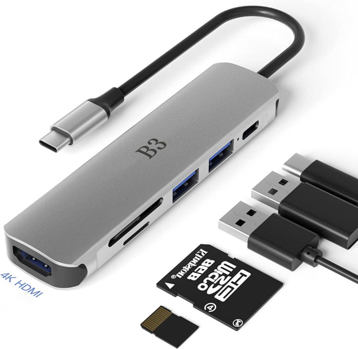 B3 BIGTHREE USB C Hub HDMI Adapter for MacBook Pro / Air Swith and