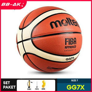 BOLA BASKET MOLTEN GG7X SIZE 7 EXTRA POMPA PENTIL JARING COCOK UNTUK LATIHAN DAN TURNAMEN