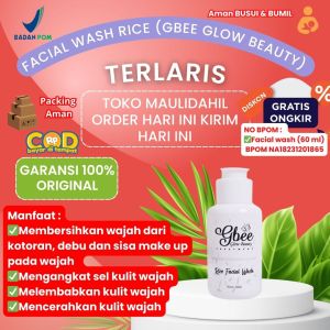 PROMO FACIAL WASH RICE GBEE GLOW BEAUTY ( HADIAH GRATIS ) // MENGHILANGKAN KOMEDO // MENCERAHKAN WAJAH