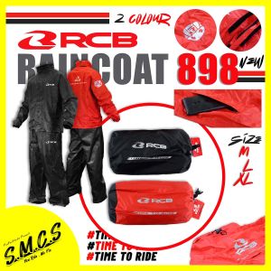RACING BOY RCB Raincoat 898 [New Series] 100% Original M-3XL RCB Baju Hujan Rainsuit  摩托 雨衣 Jaket Hujan(Current Store Exclusive) RCB 888 Y15 EX5 ADV CRUISER