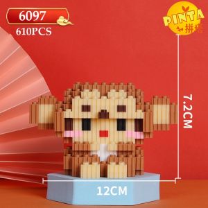 Nano Block Zodiak Cina Koleksi DIY Balok Bricks Mainan Education Balok Binatang Animal Lucu