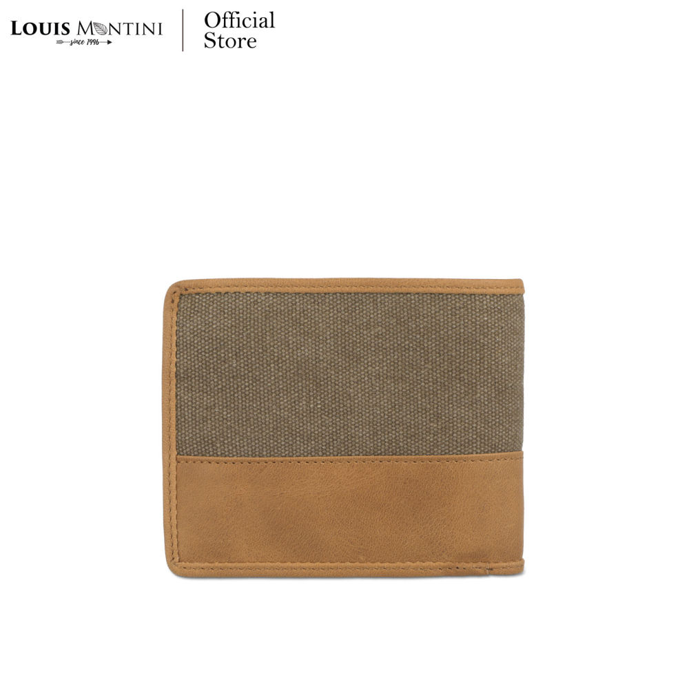 Montini (The Canvas) Genuine Cow Leather Mixed Canvas Mens Wallet TTM124. 