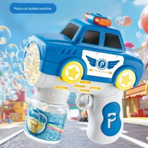 Bubble Machine Gun & Bubble Wand Toy Set for Kids | Battery-Operated | Police Car Fire Engine & Frozen Princess Styles Gift Toys for Boys & Girls