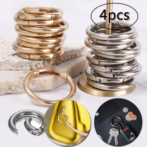 4Pcs/Pack Alloy Movable Split Ring Metal Spring Ring Luggage Accessories DIY Pendant Key Ring Buckle