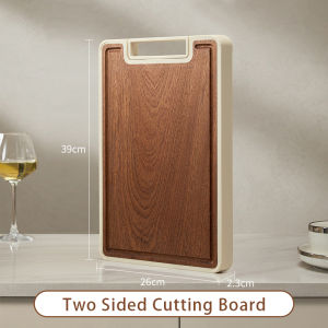 Justliving hai mặt Bảng cắt bằng gỗ và PP Bảng cắt cho nhà bếp kháng khuẩn và chống mốc cắt Hội Đồng Quản trị với rãnh thoát nước tất cả các đơn gỗ Thớt Chặt Thịt