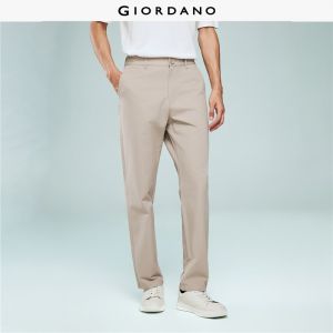 Giordano Beau Monde Men 100% cotton half elastic waist trousers Free Shipping 13116001