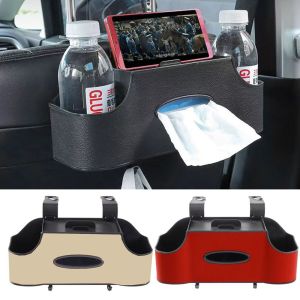 SWEET TIM Hanging Hooks Car Back Seat Organizer Partition design Phone Stand Holder Vehicle Tissue Box Easy To Install Anti-wear Car Drink Cup Holder Trunk