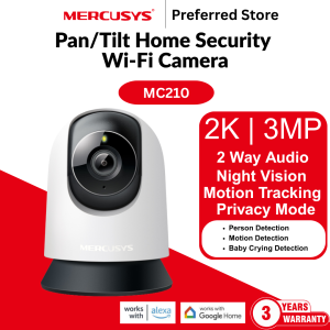 3 Years Warranty - TP-Link MERCUSYS MC210 Pan/Tilt Home Security Wi-Fi CCTV Camera Smart Detection | Cctv | Tapo Cctv