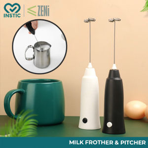 ZENi Milk Frother & Pitcher |  Milk Foam Maker & 550ml Stainless Steel Milk Frothing Pitcher
