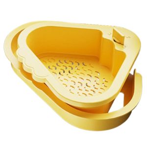 ZHUNIEDU Triangle Sink Strainer Basket Creative 2 in 1 Fruit Washing Filter Rack Large Multifunctional Soap Sponge Shelf Home Storage