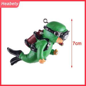 Heabety Kawaii nhựa frogman đồ trang trí hồ cá thú vị nổi trang trí mô phỏng Mini thợ lặn bể cá Phụ kiện hồ cá