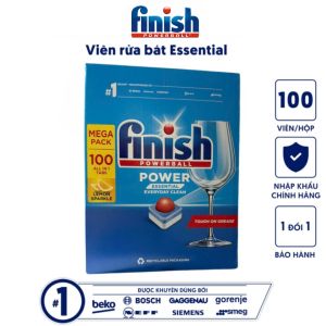Viên rửa chén bát Finish Essential 100 viên hương chanh – Nhập khẩu EU