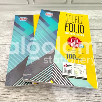 AlQolam SATU PACK ( 100 LEMBAR ) Kertas Double Folio Bergaris SIDU Sinar Dunia 100 Lembar