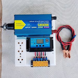 ใช้ไฟฟรี ชุดนอนนา1200W-BF แบบเลือกได้ โซล่าเซลล์ แสงอาทิตย์ 12V to 220Vชาร์จเจอร์ PWM30A